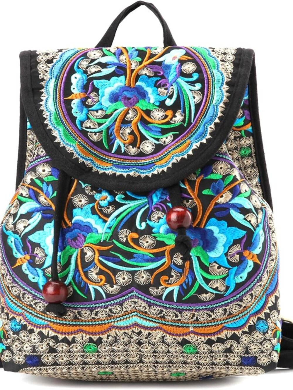 Embroidered Backpack Purse for Women, Boho Bags for Travel Daily